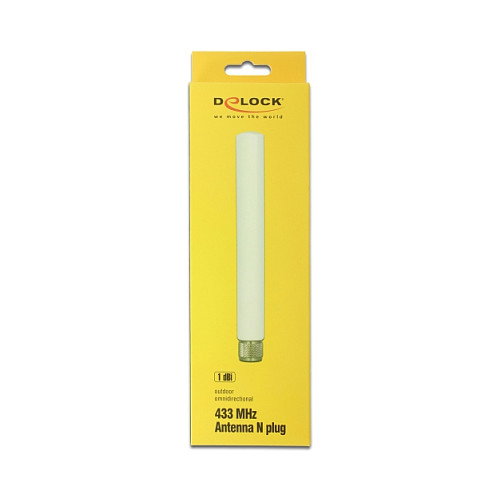 DeLOCK 89638 Antena Omnidireccional 433 MHz Clase N Macho Blanco DeLOCK 89638 Antena Omnidireccional 433 MHz Clase N Macho Blanco