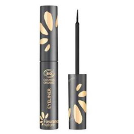 FLEURANCE NATURE Eyer Line Negro 3ml, Delineador Líquido Orgánico, Aplicador Pincel Fino, Secado Rápido, Ojos Sensibles