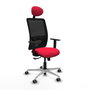 PIQUERAS Y CRESPO Silla de oficina Zulema con mecanismo Sincro, Rojo y Negro