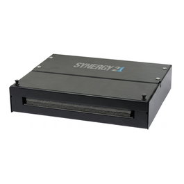 Synergy21 Keystone Modulträger para 12x Módulo TP, Caja Metálica Negra de Montaje en Superficie de Consolidación