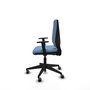 PIQUERAS Y CRESPO Silla de oficina Elche, Tela Azul cielo, Base negra