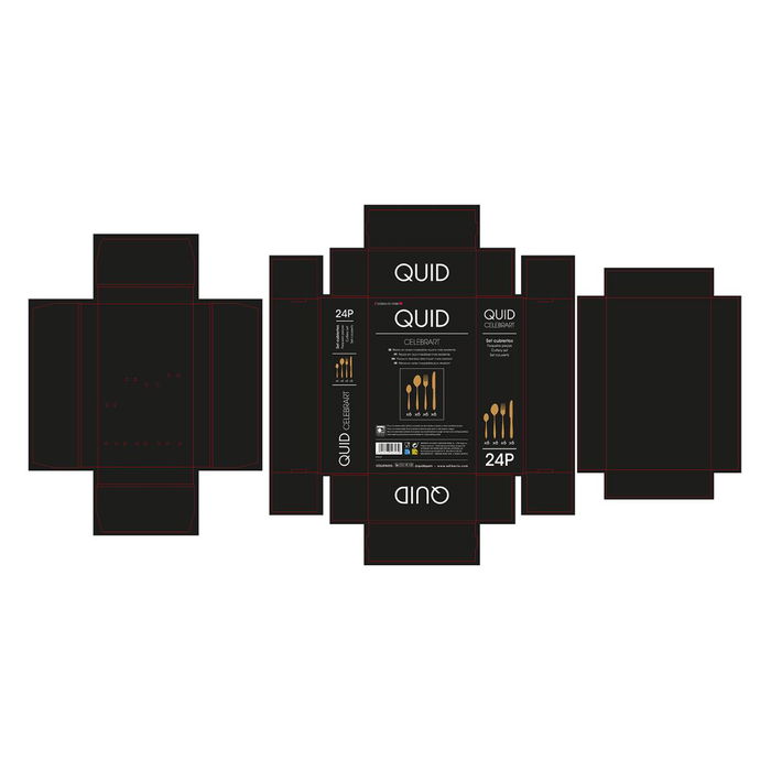 Set 24 Cubiertos Acero Inox Celebrart Quid 26 cm-2 mm Set 24 Cubiertos Acero Inox Celebrart Quid 26 cm-2 mm