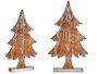 Krist+ Árbol de Madera Plata 50 cm (Set de 6)