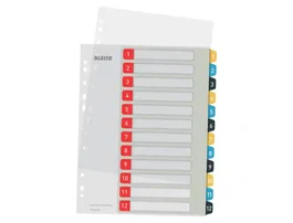 Leitz Separador Cosy Numérico 1-12 Imprimible Polipropileno DIN A4 Multitaladro
