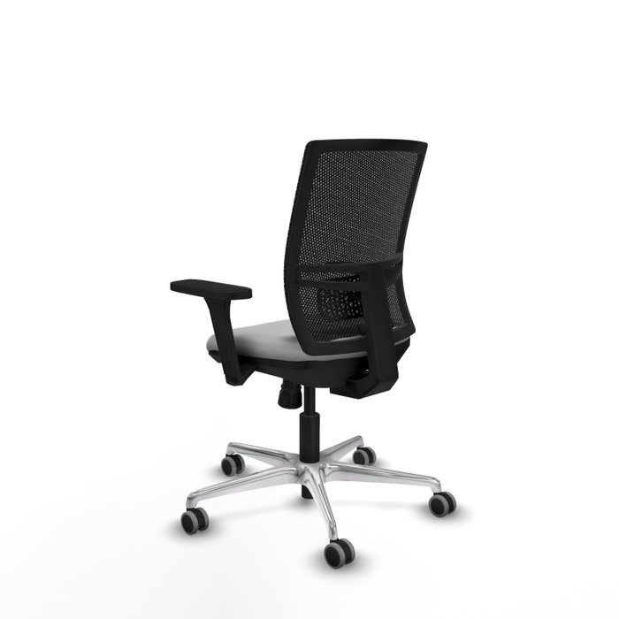 PIQUERAS Y CRESPO Silla de oficina Yunquera con mecanismo Sincro, Gris claro y Negro