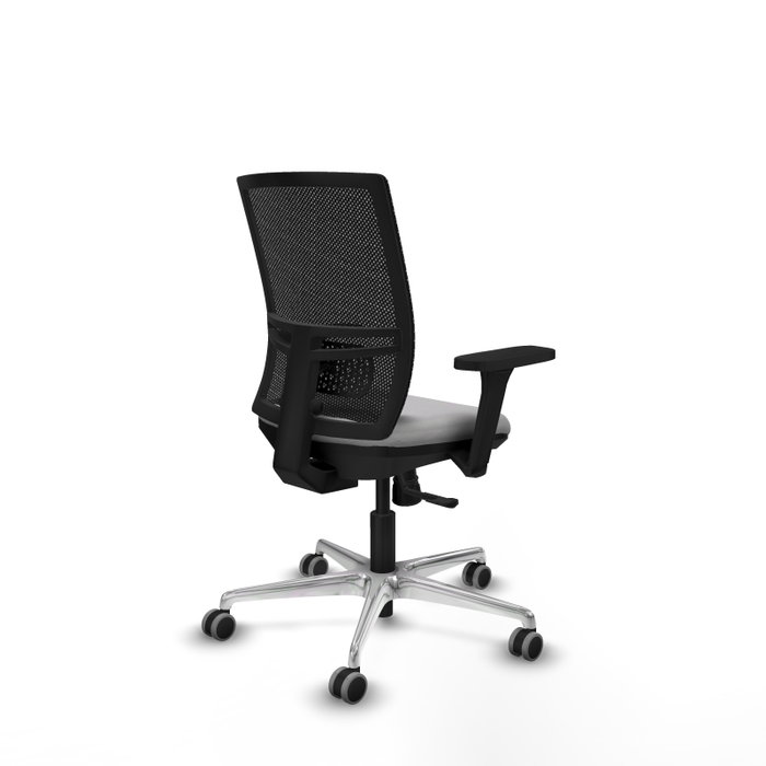 PIQUERAS Y CRESPO Silla de oficina Yunquera con mecanismo Sincro, Gris claro y Negro