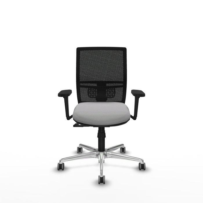 PIQUERAS Y CRESPO Silla de oficina Yunquera con mecanismo Sincro, Gris claro y Negro