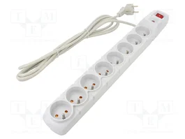 HSK DATA Regleta de alimentación ACAR S8 3M GREY con 8 tomas