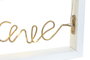 DKD Home Decor Decoración Luminosa de Madera Love Surtido de 2 unidades