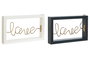DKD Home Decor Decoración Luminosa de Madera Love Surtido de 2 unidades