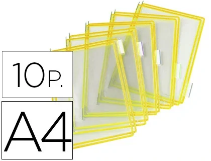 Djois Fundas Portacatalogos DIN A4 PVC Antirreflejo Color Amarillo Pack 10 Unidades 50x380x250 mm Djois Fundas Portacatalogos DIN A4 PVC Antirreflejo Color Amarillo Pack 10 Unidades 50x380x250 mm
