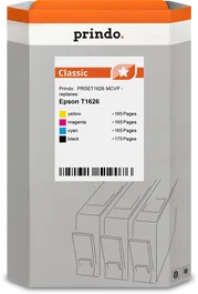 Prindo Multipack de tinta PRSET1626 MCVP Classic Negro/Cian/Magenta/Amarillo