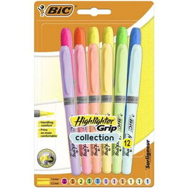 Marcador Fluor Bic Highlighter Pastel Blister De 12
