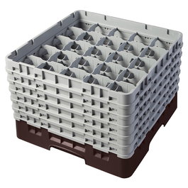 CAMBRO Cesta de lavado 25 compartimentos Castaño
