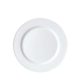 STEELITE Plato Llano Simplicity 23 cm, Vajilla de Vitro Porcelana Blanca para Hostelería (Set de 24)