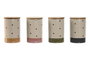 DKD Home Decor Bote de Gres y Bambú 800ml Surtido de 4 Colores