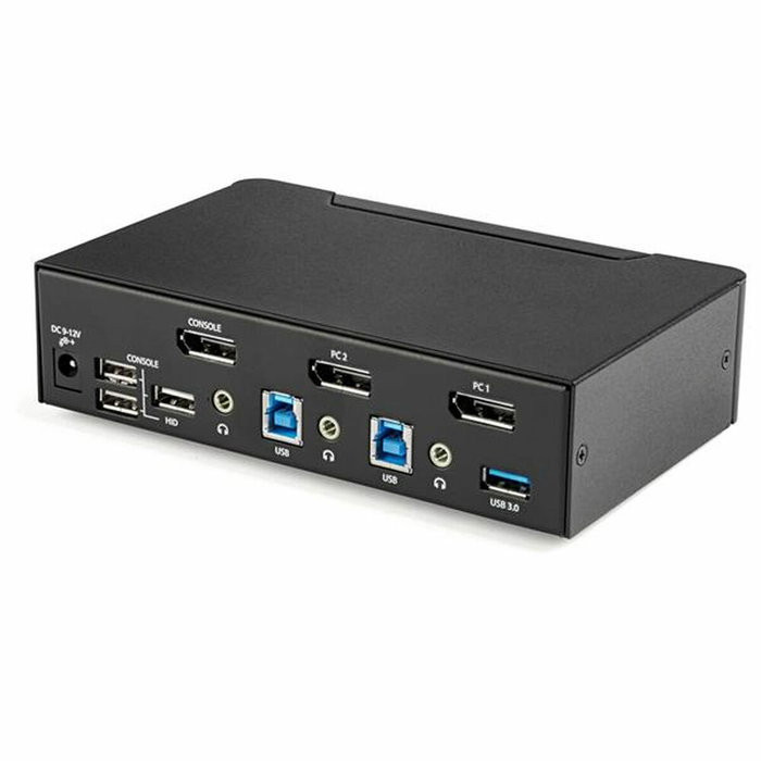 StarTech.com Switch KVM de 2 Puertos DisplayPort 4K a 60Hz con Hub USB 3.0 y Audio