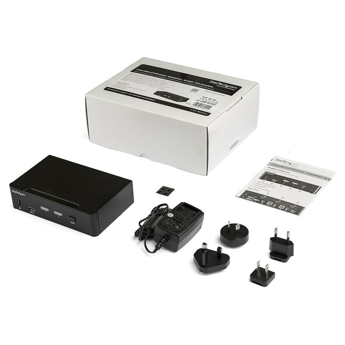 StarTech Switch KVM de 2 Puertos DisplayPort - 4K a 60Hz para Una Pantalla con Hub USB 3.0 y Audio - Controla 2 PCs - Modelo TAA