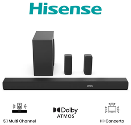 Hisense AX5100Q Barra de Sonido 5.1 canales 580 W Negro