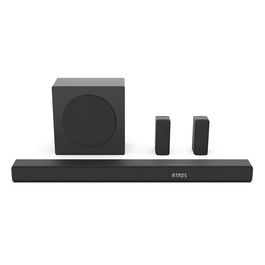 Hisense Barra de Sonido AX5100Q 5.1.2 Canales Dolby Atmos DTS:X 340W Subwoofer Inalámbrico Altavoces Traseros
