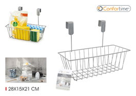 Confortime Cesta Colgante Cocina Grey 28 cm x 15 cm x 21 cm (12 Unidades)
