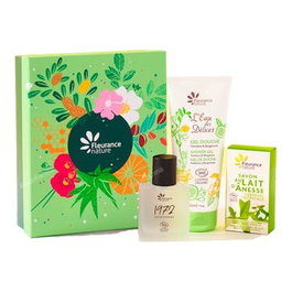 FLEURANCE NATURE Cofre Hombre Eau de Toilette 1972, Gel Ducha Verbena y Bergamota, Jabón Leche Burra Verbena