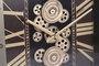 DKD Home Decor Reloj de Pared de Hierro y Cristal Granate y Dorado