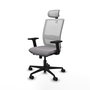 PIQUERAS Y CRESPO Silla de oficina Haches Gris y Blanco