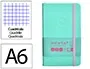 Antartik Cuaderno A6 Tapa Dura Hojas Cuadriculadas Rosa y Turquesa 100 Hojas 80gr FSC