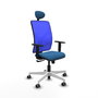PIQUERAS Y CRESPO Silla de oficina Motilla con mecanismo Sincro, Azul