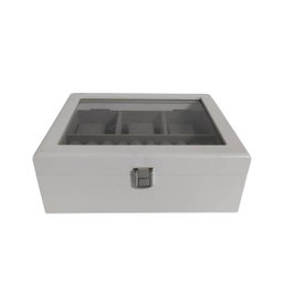 DKD Home Decor Joyero de MDF Lacado Blanco 22x19x8,5 cm