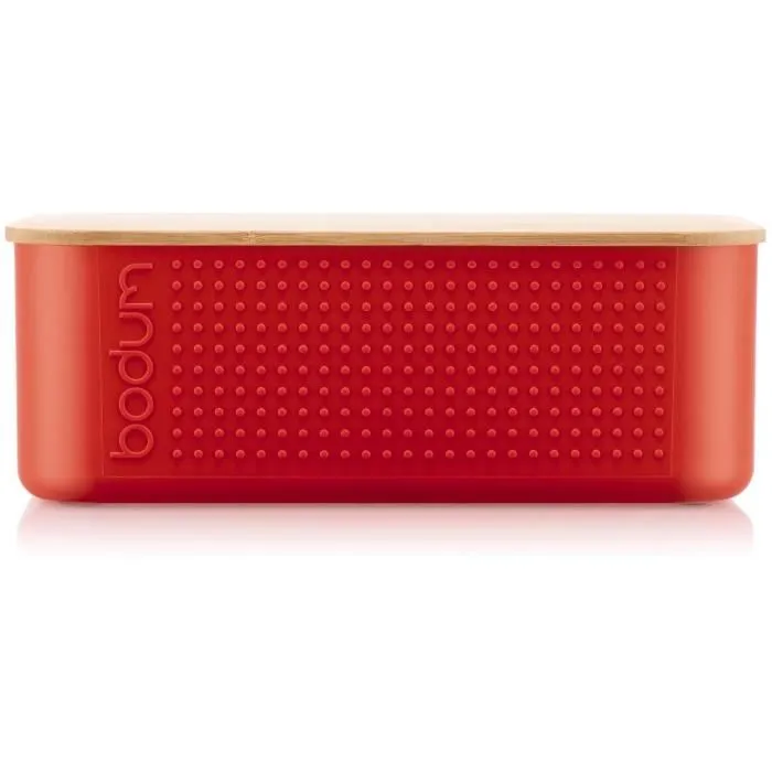 Bodum Panera Modelo pequeño con Tapa de bambú - Roja Bodum Panera Modelo pequeño con Tapa de bambú - Roja