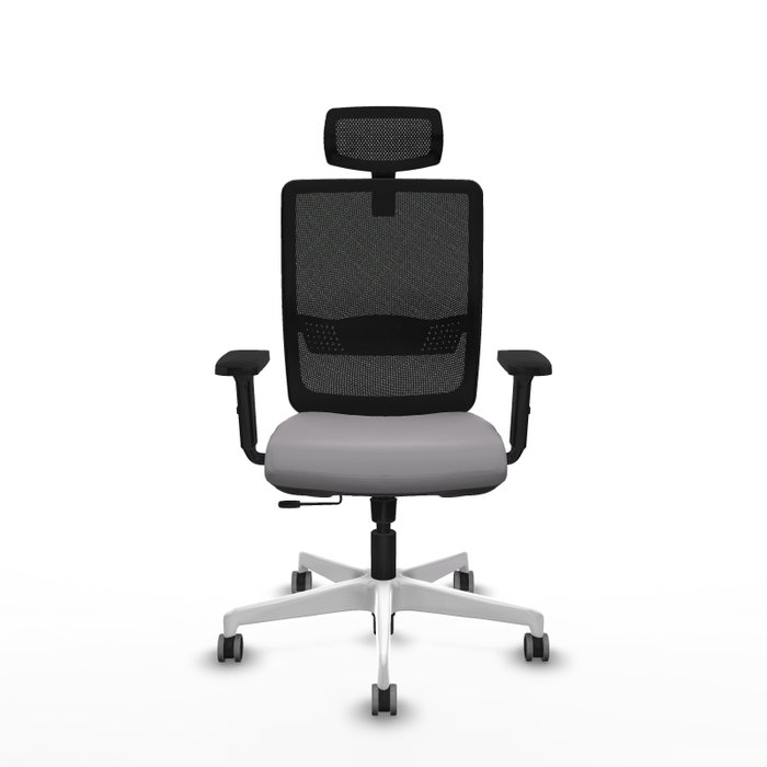 PIQUERAS Y CRESPO Silla de oficina Haches con mecanismo Sincro/Traslack Gris y Negro