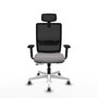 PIQUERAS Y CRESPO Silla de oficina Haches con mecanismo Sincro/Traslack Gris y Negro
