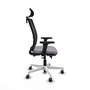 PIQUERAS Y CRESPO Silla de oficina Haches con mecanismo Sincro/Traslack Gris y Negro