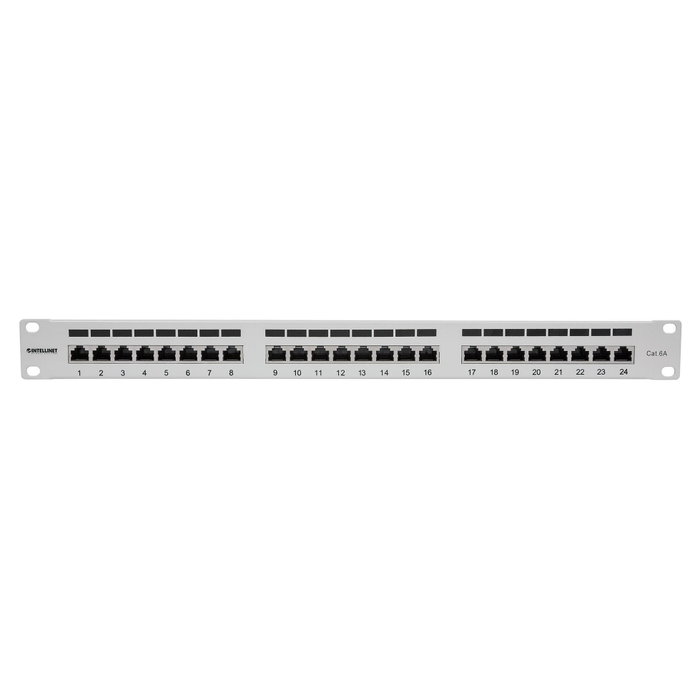 Intellinet Patch Panel Cat6a Blindado 24 Puertos 1U Gris