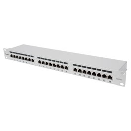 Intellinet Patch Panel Cat6a Blindado 24 Puertos 1U Gris