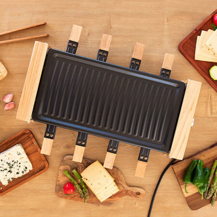 Plancha de Cocina Cecotec Cheese&Grill 8200 Wood Black 1200 W Plancha de Cocina Cecotec Cheese&Grill 8200 Wood Black 1200 W