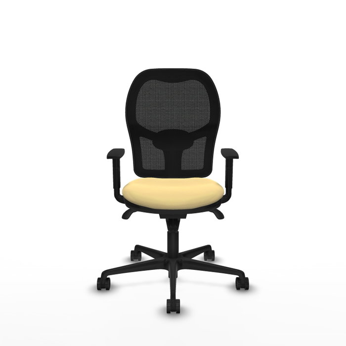 PIQUERAS Y CRESPO Silla de oficina Jorquera Sincro Crema y Negro PIQUERAS Y CRESPO Silla de oficina Jorquera Sincro Crema y Negro