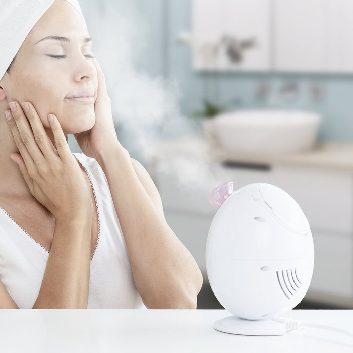 Pack Sauna Facial Eléctrica, Gel Limpiador Facial Rice Joypure 200 ml y Tónico Facial Rice Joyfresh 150 ml InnovaGoods