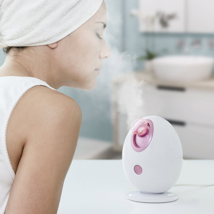 Pack Sauna Facial Eléctrica, Gel Limpiador Facial Rice Joypure 200 ml y Tónico Facial Rice Joyfresh 150 ml InnovaGoods
