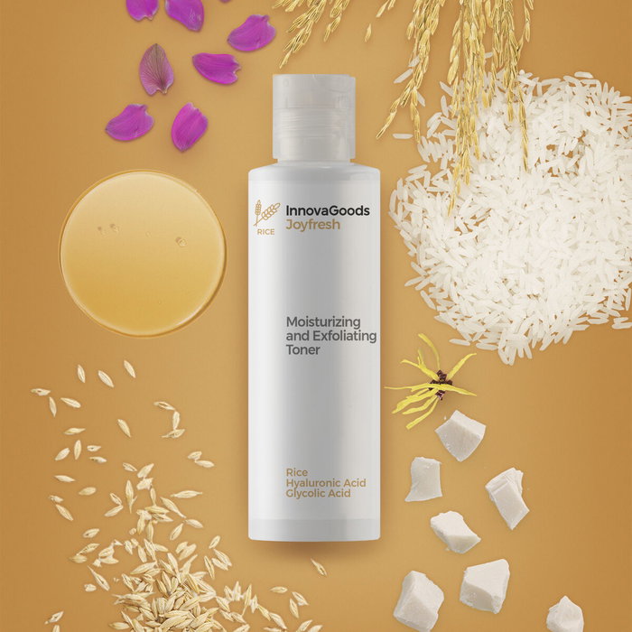 Pack Sauna Facial Eléctrica, Gel Limpiador Facial Rice Joypure 200 ml y Tónico Facial Rice Joyfresh 150 ml InnovaGoods