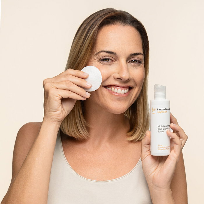 Pack Sauna Facial Eléctrica, Gel Limpiador Facial Rice Joypure 200 ml y Tónico Facial Rice Joyfresh 150 ml InnovaGoods