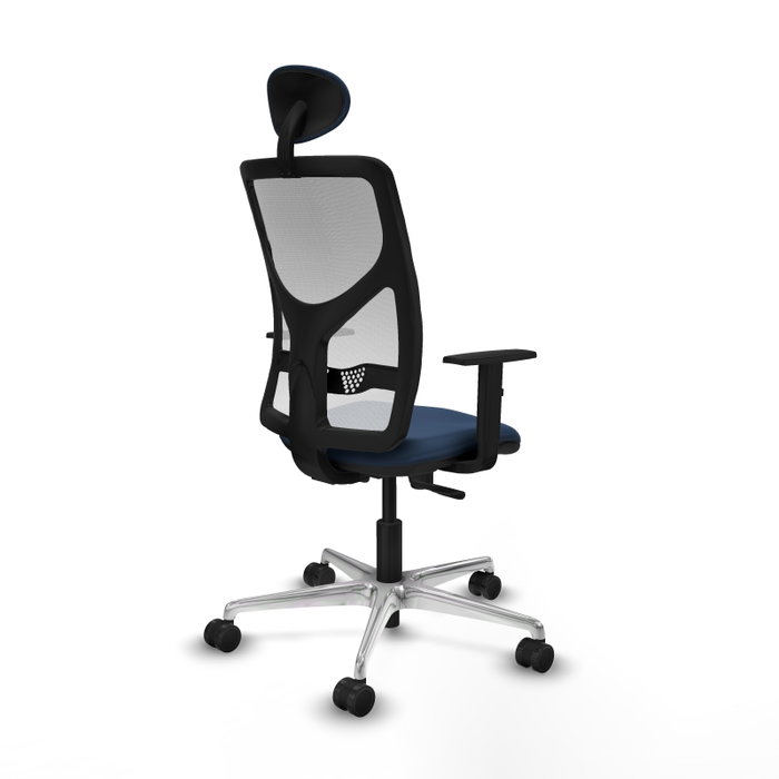 PIQUERAS Y CRESPO Silla de oficina Motilla con mecanismo Sincro, Azul marino y Blanco PIQUERAS Y CRESPO Silla de oficina Motilla con mecanismo Sincro, Azul marino y Blanco