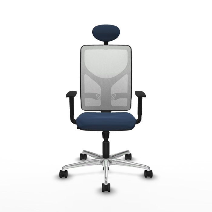 PIQUERAS Y CRESPO Silla de oficina Motilla con mecanismo Sincro, Azul marino y Blanco PIQUERAS Y CRESPO Silla de oficina Motilla con mecanismo Sincro, Azul marino y Blanco