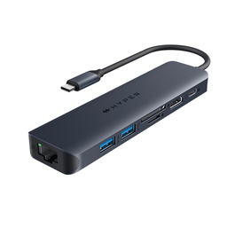 HYPER HD4003GL Hub de Interfaz USB 3.2 Gen 1 Type-C 10000 Mbit/s Azul, Gris
