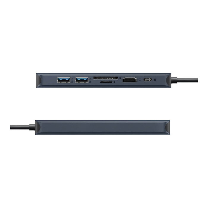 Targus HyperDrive EcoSmart Gen.2 HD4003GL - Concentrador USB-C con 100W PD, 2 puertos USB 3.2, HDMI 2.0 4K 60Hz, Gigabit Ethernet, lector de tarjetas, color azul