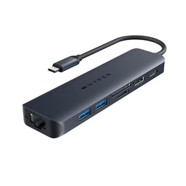 Targus HyperDrive EcoSmart Gen.2 HD4003GL - Concentrador USB-C con 100W PD, 2 puertos USB 3.2, HDMI 2.0 4K 60Hz, Gigabit Ethernet, lector de tarjetas, color azul