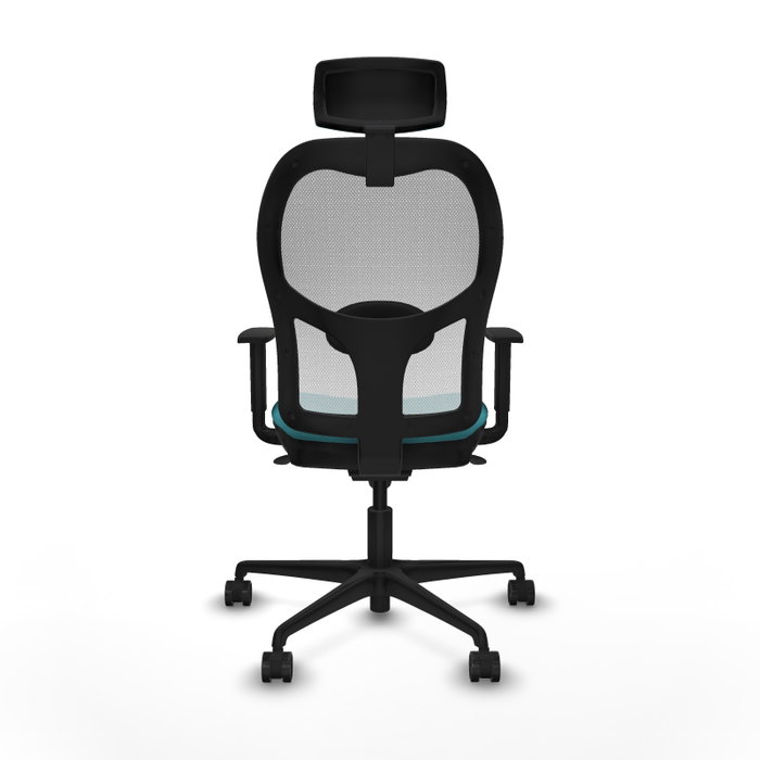 PIQUERAS Y CRESPO Silla de oficina Jorquera con mecanismo Sincro, Tela Turquesa y Malla Blanca PIQUERAS Y CRESPO Silla de oficina Jorquera con mecanismo Sincro, Tela Turquesa y Malla Blanca