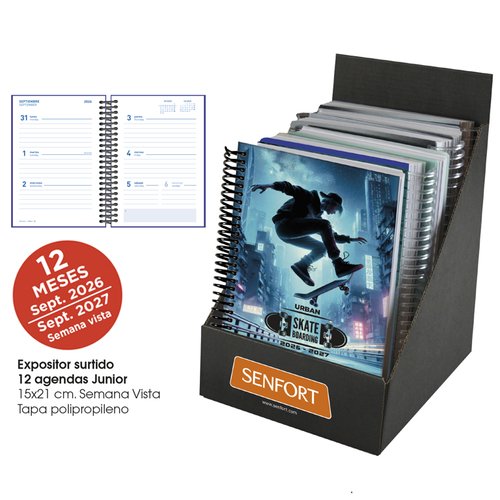 SENFORT Agenda Escolar Junior Espiral Tapa PVC 150x210 (2026-27) SENFORT Agenda Escolar Junior Espiral Tapa PVC 150x210 (2026-27)